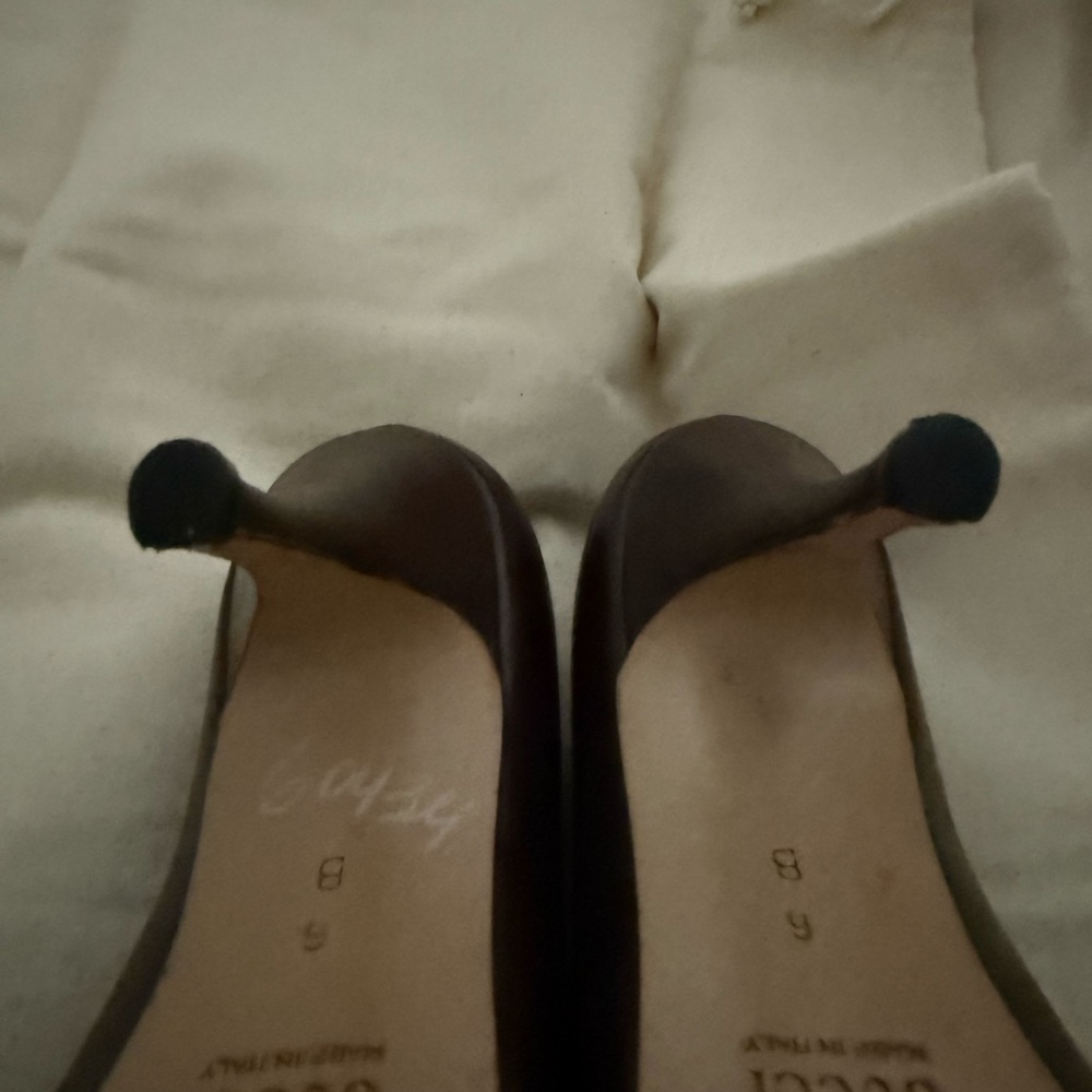 GUCCI vintage chocolate brown loafers with small pretty heel !!! - Picture 11 of 11
